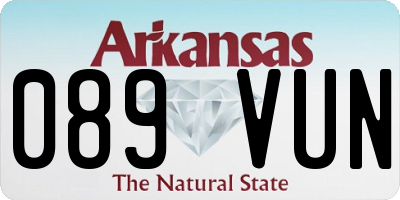AR license plate 089VUN