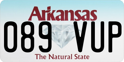 AR license plate 089VUP