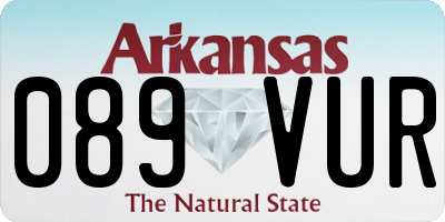 AR license plate 089VUR