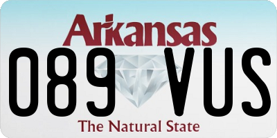 AR license plate 089VUS
