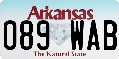 AR license plate 089WAB