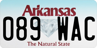 AR license plate 089WAC