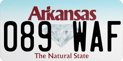AR license plate 089WAF
