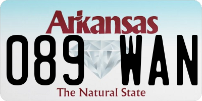 AR license plate 089WAN