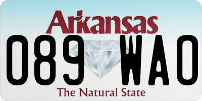 AR license plate 089WAO