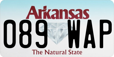 AR license plate 089WAP