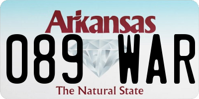 AR license plate 089WAR