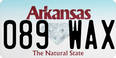 AR license plate 089WAX