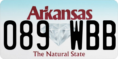 AR license plate 089WBB