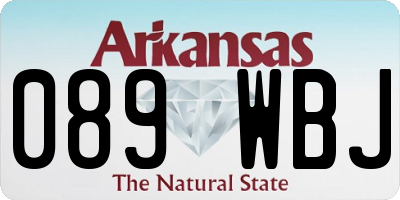 AR license plate 089WBJ