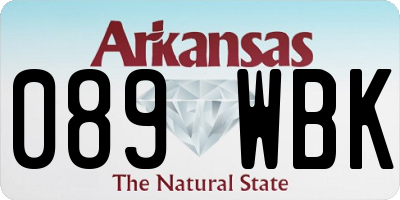 AR license plate 089WBK