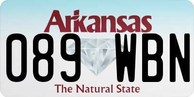 AR license plate 089WBN