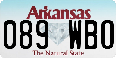AR license plate 089WBO