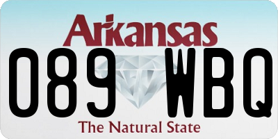 AR license plate 089WBQ