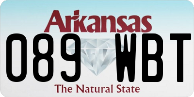 AR license plate 089WBT