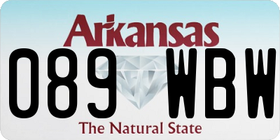 AR license plate 089WBW