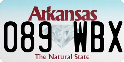 AR license plate 089WBX