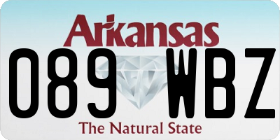 AR license plate 089WBZ