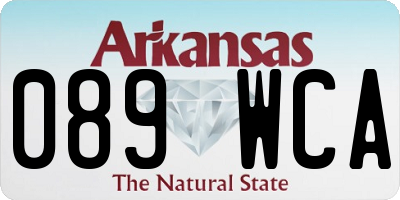 AR license plate 089WCA