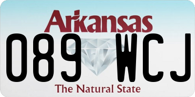 AR license plate 089WCJ