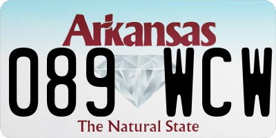 AR license plate 089WCW