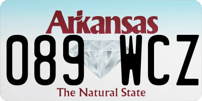 AR license plate 089WCZ