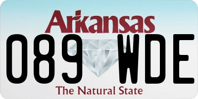 AR license plate 089WDE