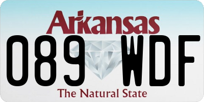 AR license plate 089WDF