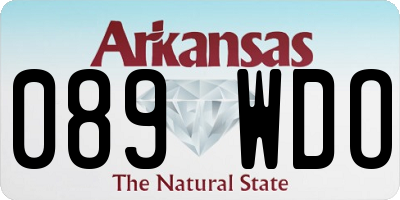 AR license plate 089WDO