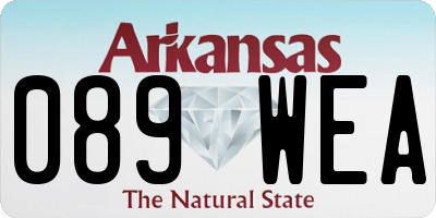 AR license plate 089WEA