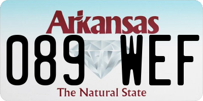 AR license plate 089WEF