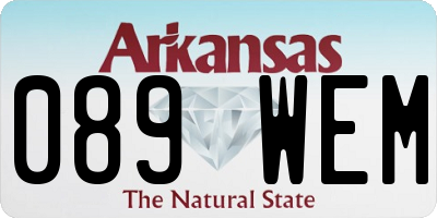 AR license plate 089WEM