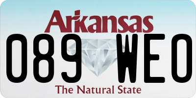 AR license plate 089WEO