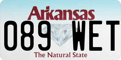 AR license plate 089WET