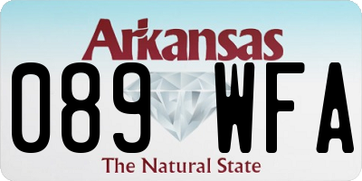 AR license plate 089WFA