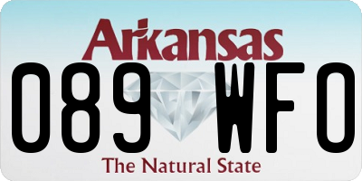 AR license plate 089WFO