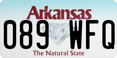 AR license plate 089WFQ