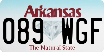 AR license plate 089WGF