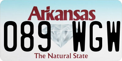 AR license plate 089WGW