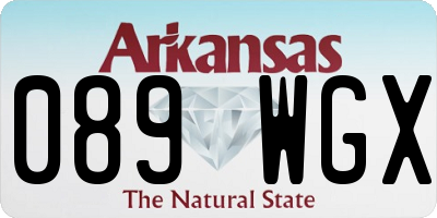 AR license plate 089WGX
