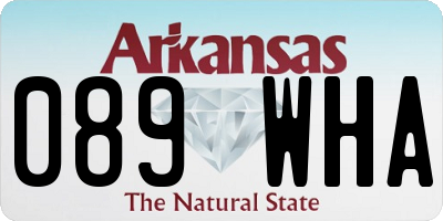 AR license plate 089WHA