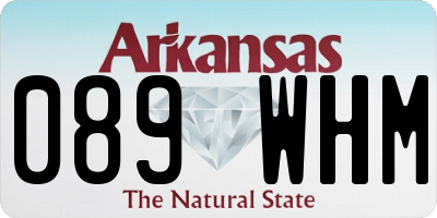 AR license plate 089WHM