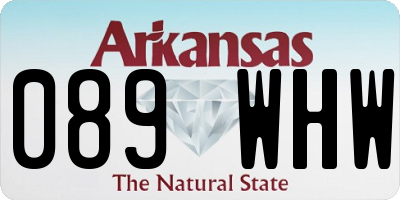 AR license plate 089WHW