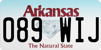 AR license plate 089WIJ