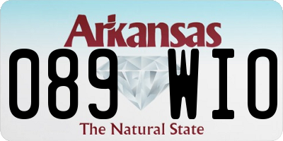 AR license plate 089WIO