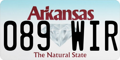 AR license plate 089WIR