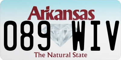 AR license plate 089WIV