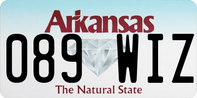 AR license plate 089WIZ