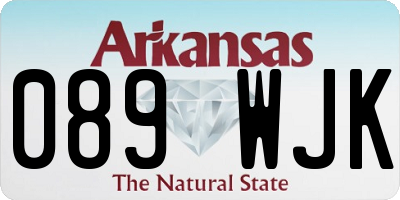 AR license plate 089WJK