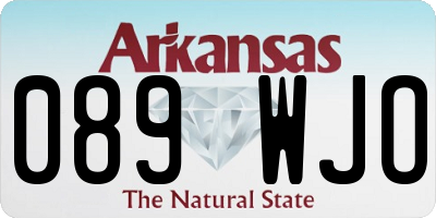 AR license plate 089WJO